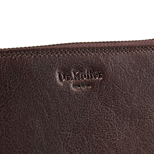 Портмоне Dr.Koffer из натуральной кожи коричневое