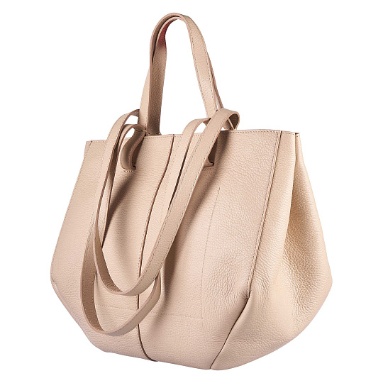 Женская сумка Dr. Koffer из натуральной кожи бежевая