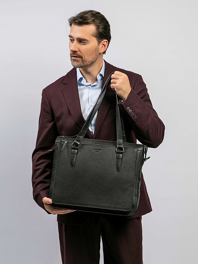 Женская сумка Dr.Koffer из натуральной кожи черная