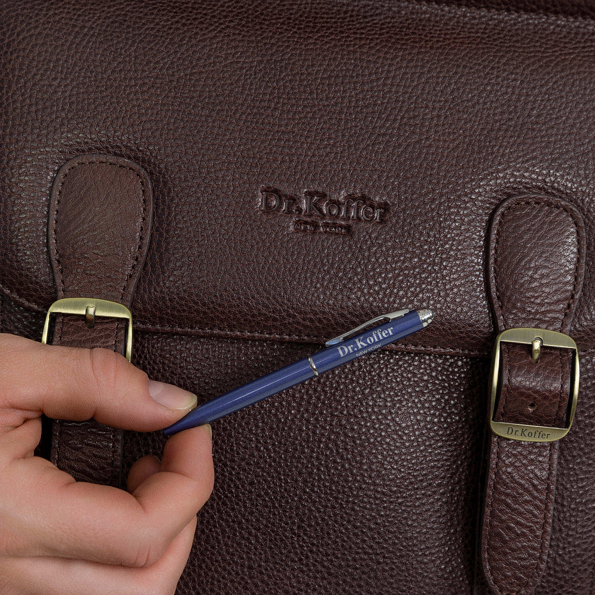Сумка планшет Dr.Koffer из натуральной кожи коричневый