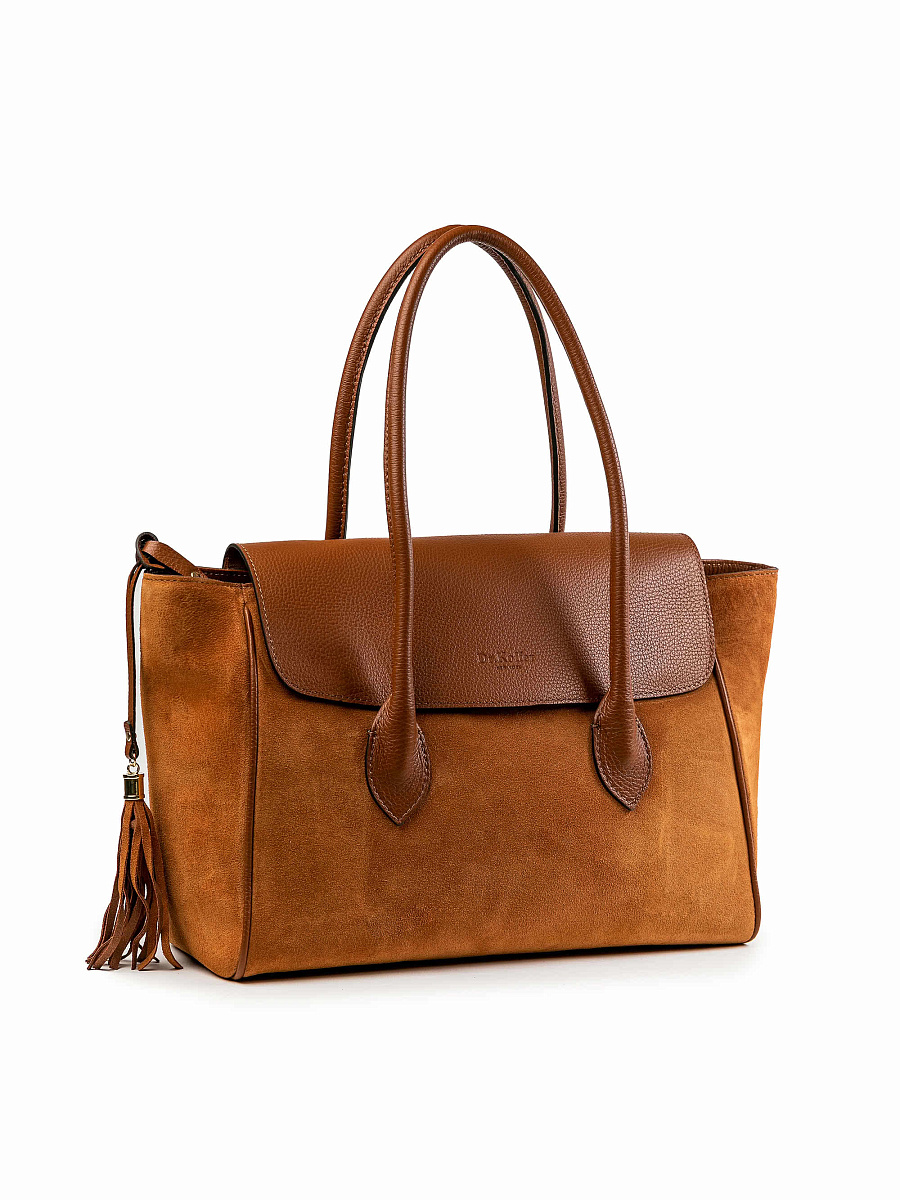 Женская сумка Dr.Koffer из натуральной кожи коричневая