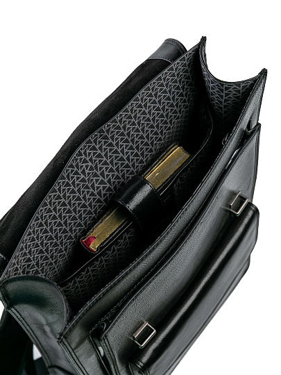 Рюкзак Dr.Koffer из натуральной кожи черный