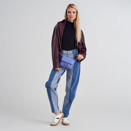 Женская сумка Dr. Koffer из натуральной кожи фиолетовая