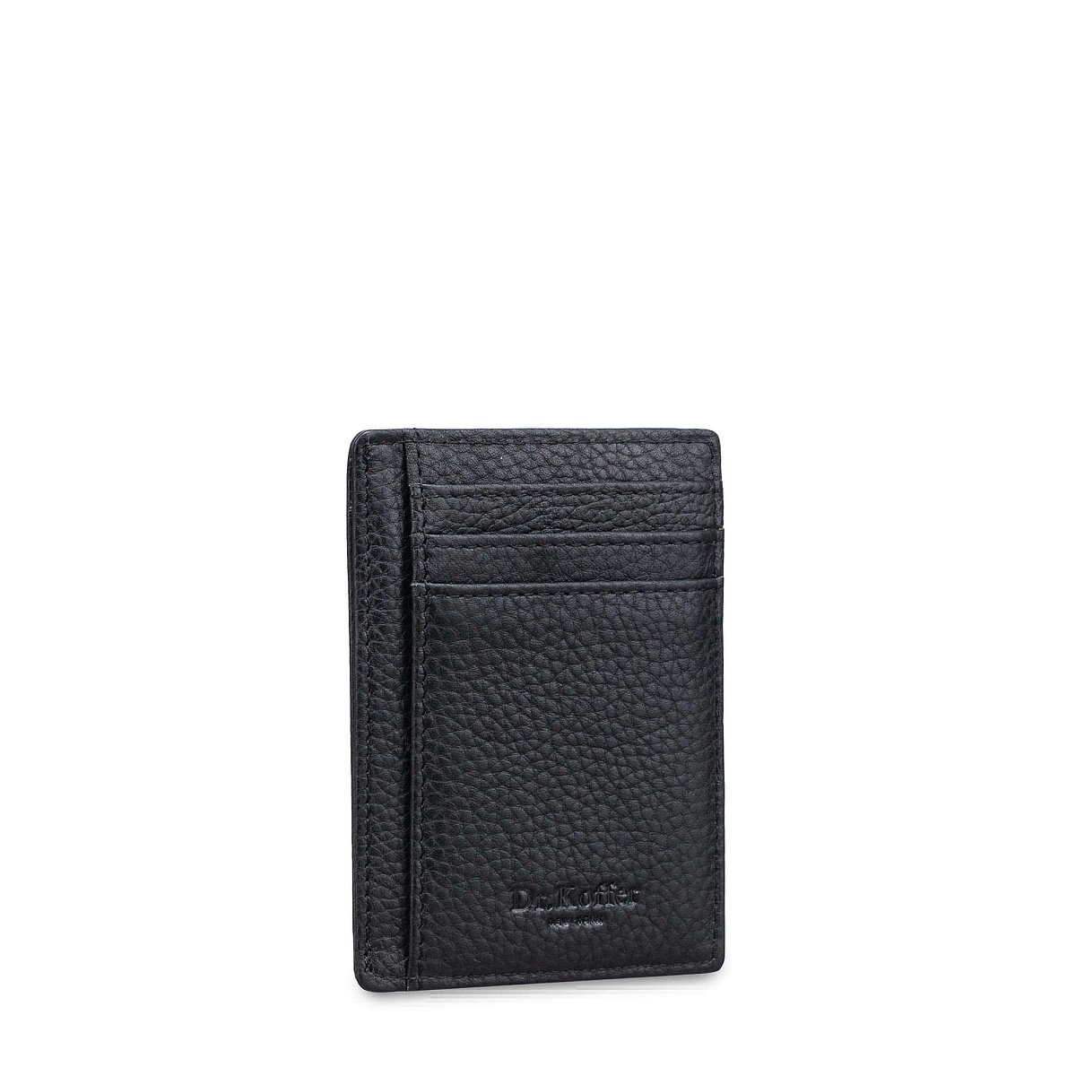 Кредитница Dr.Koffer из натуральной кожи черная
