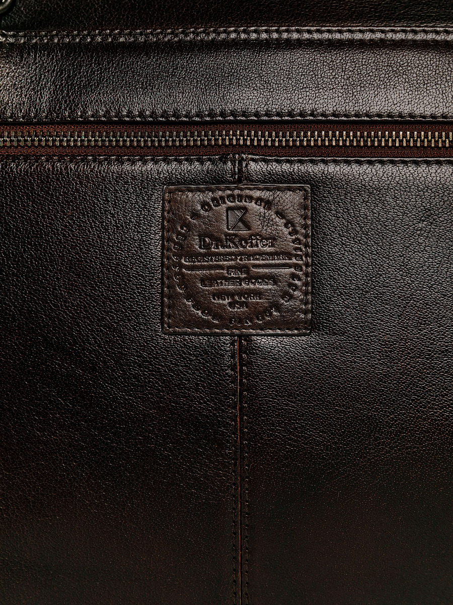 Женская сумка Dr.Koffer из натуральной кожи коричневая