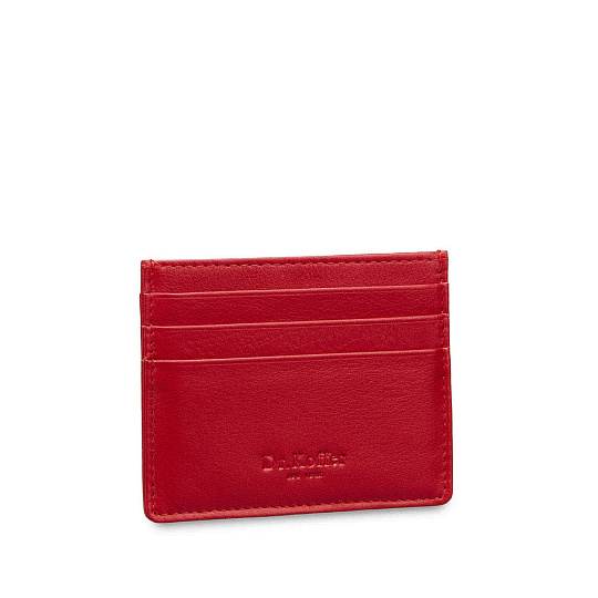 Кредитница Dr.Koffer из натуральной кожи красная
