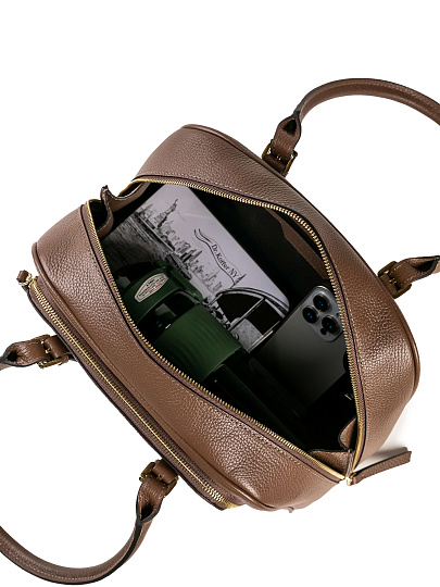 Женская сумка Dr. Koffer из натуральной кожи коричневая