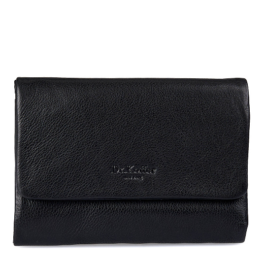 Портмоне Dr.Koffer из натуральной кожи черное