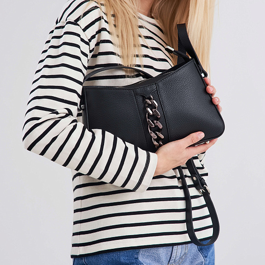 Женская сумка Dr. Koffer из натуральной кожи черная