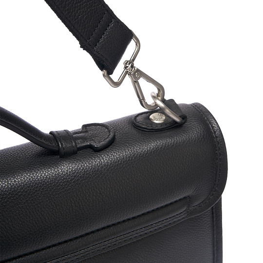 Портфель Dr.Koffer из натуральной кожи черный