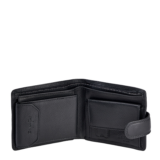 Портмоне Dr.Koffer из натуральной кожи черное