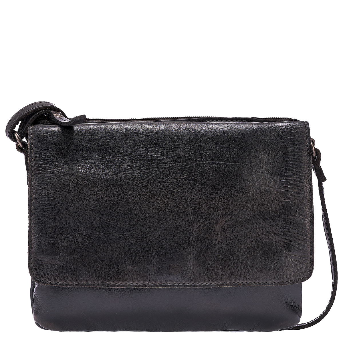 Сумка через плечо Dr.Koffer из натуральной кожи серая