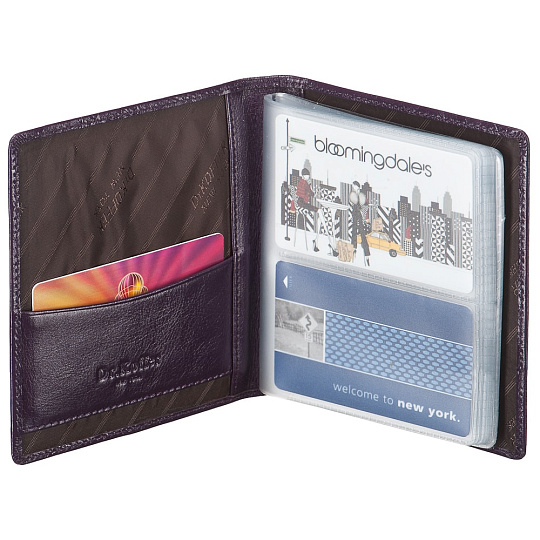 Визитница Dr.Koffer из натуральной кожи фиолетовая