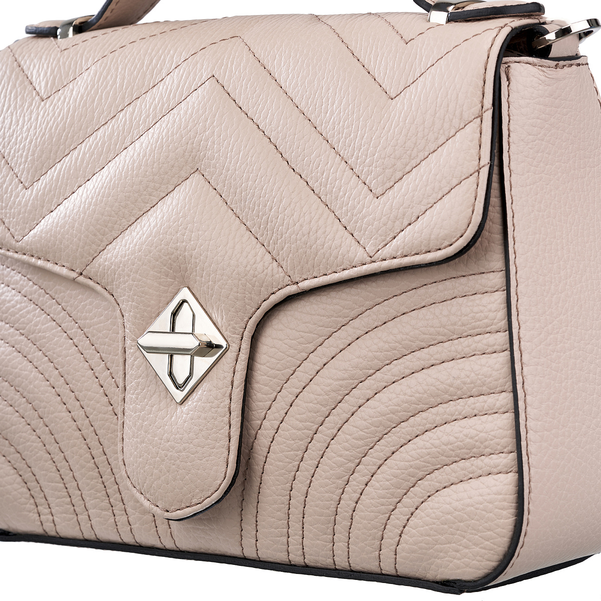 Женская сумка Dr. Koffer из натуральной кожи бежевая