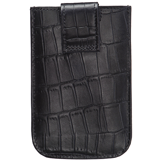 Чехол для телефона из натуральной кожи черный Dr.Koffer