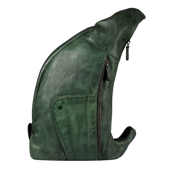 Рюкзак Dr.Koffer из натуральной кожи зеленый