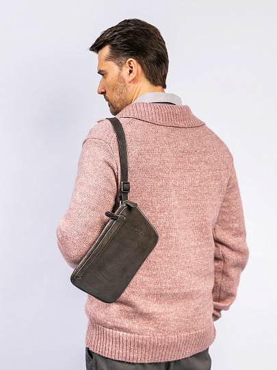 Рюкзак Dr. Koffer из натуральной кожи серый