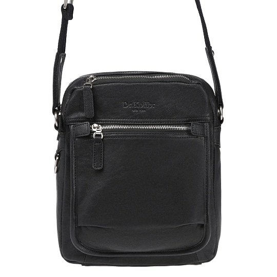 Сумка через плечо Dr.Koffer из натуральной кожи черная