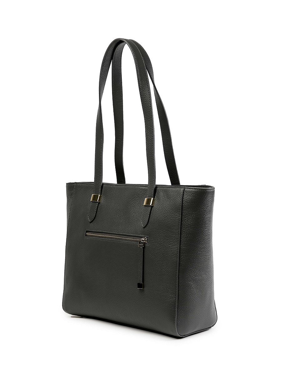 Женская сумка Dr.Koffer из натуральной кожи темно-серая