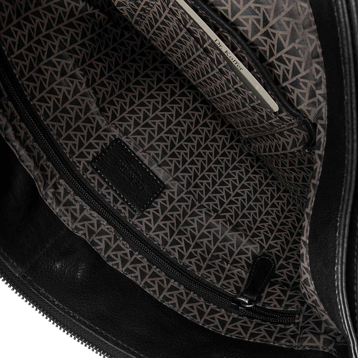 Деловая сумка Dr.Koffer из натуральной кожи черная