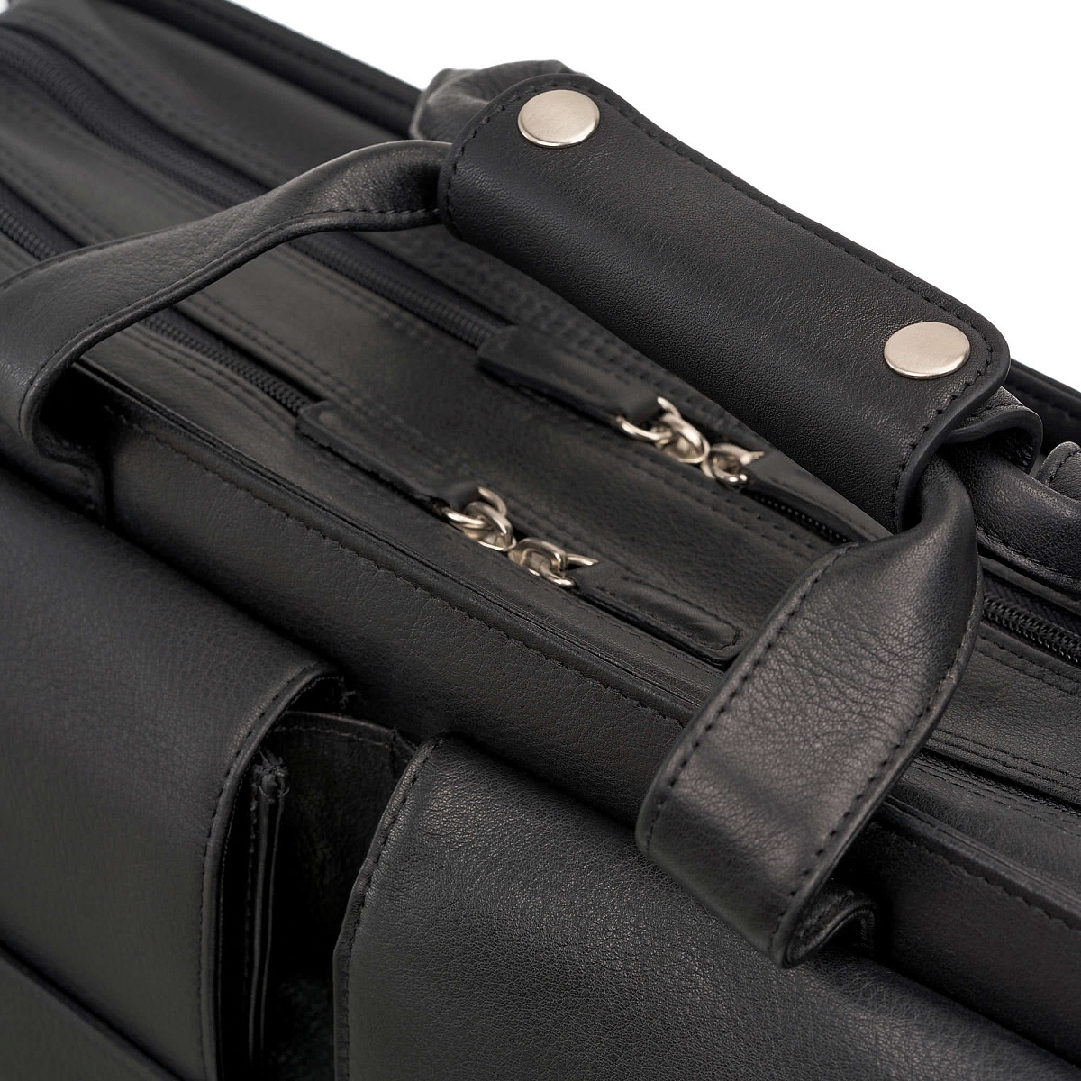 Деловая сумка Dr.Koffer из натуральной кожи черная