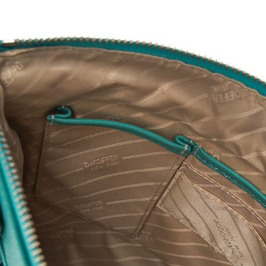 Сумка через плечо Dr.Koffer из натуральной кожи зеленая