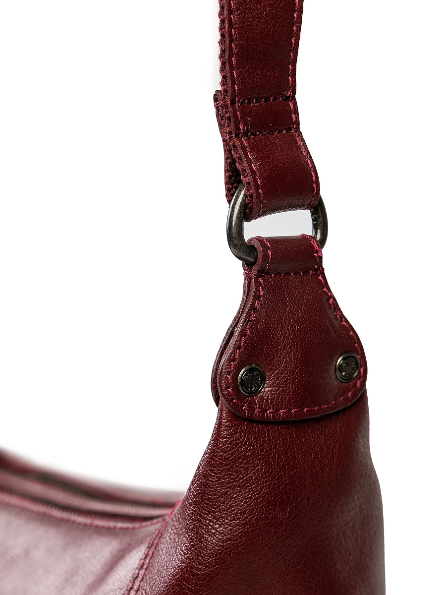 Сумка через плечо Dr.Koffer из натуральной кожи бордовая