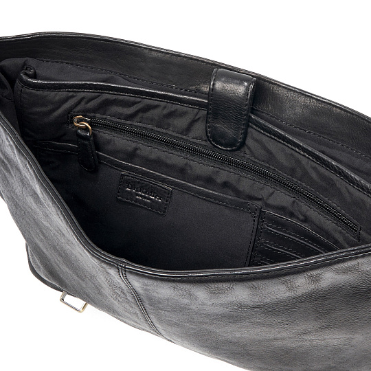 Портфель Dr.Koffer из натуральной кожи черный