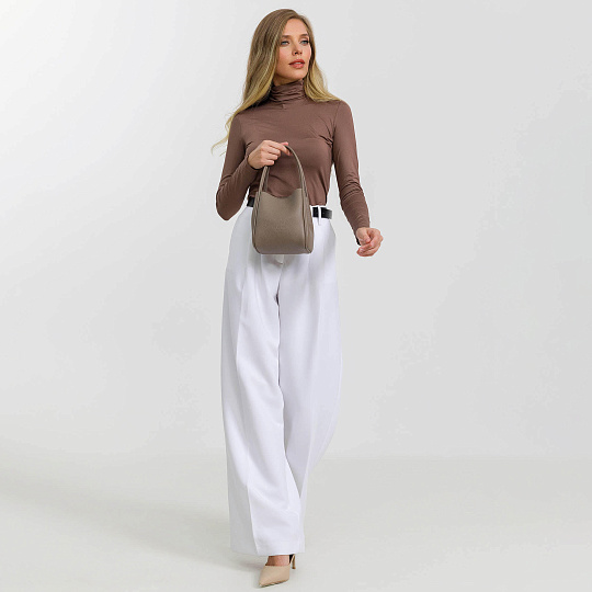 Женская сумка Dr. Koffer из натуральной кожи бежевая