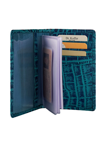 Обложка для паспорта/автодок из натуральной кожи Dr. Koffer