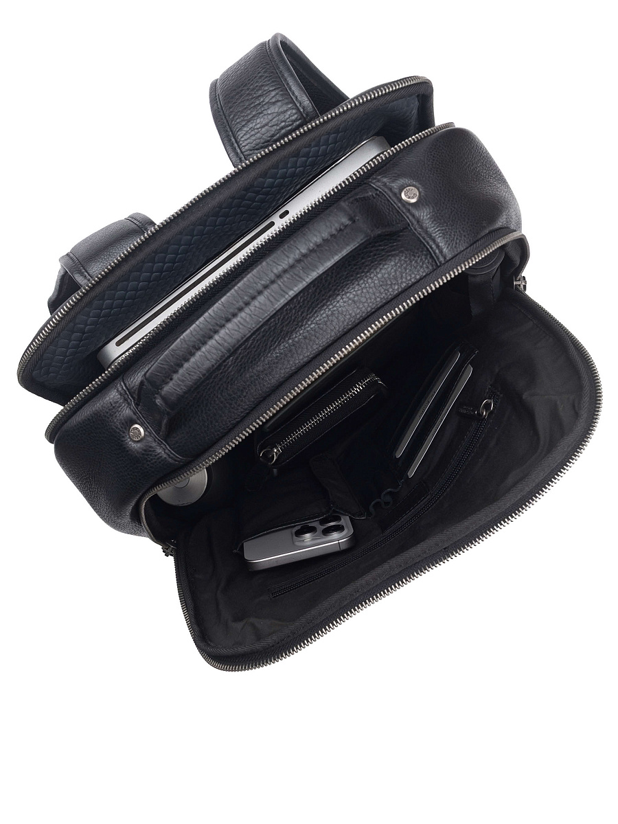 Рюкзак Dr. Koffer из натуральной кожи черный
