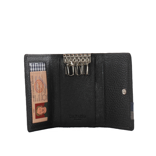 Ключница Dr.Koffer из натуральной кожи черная