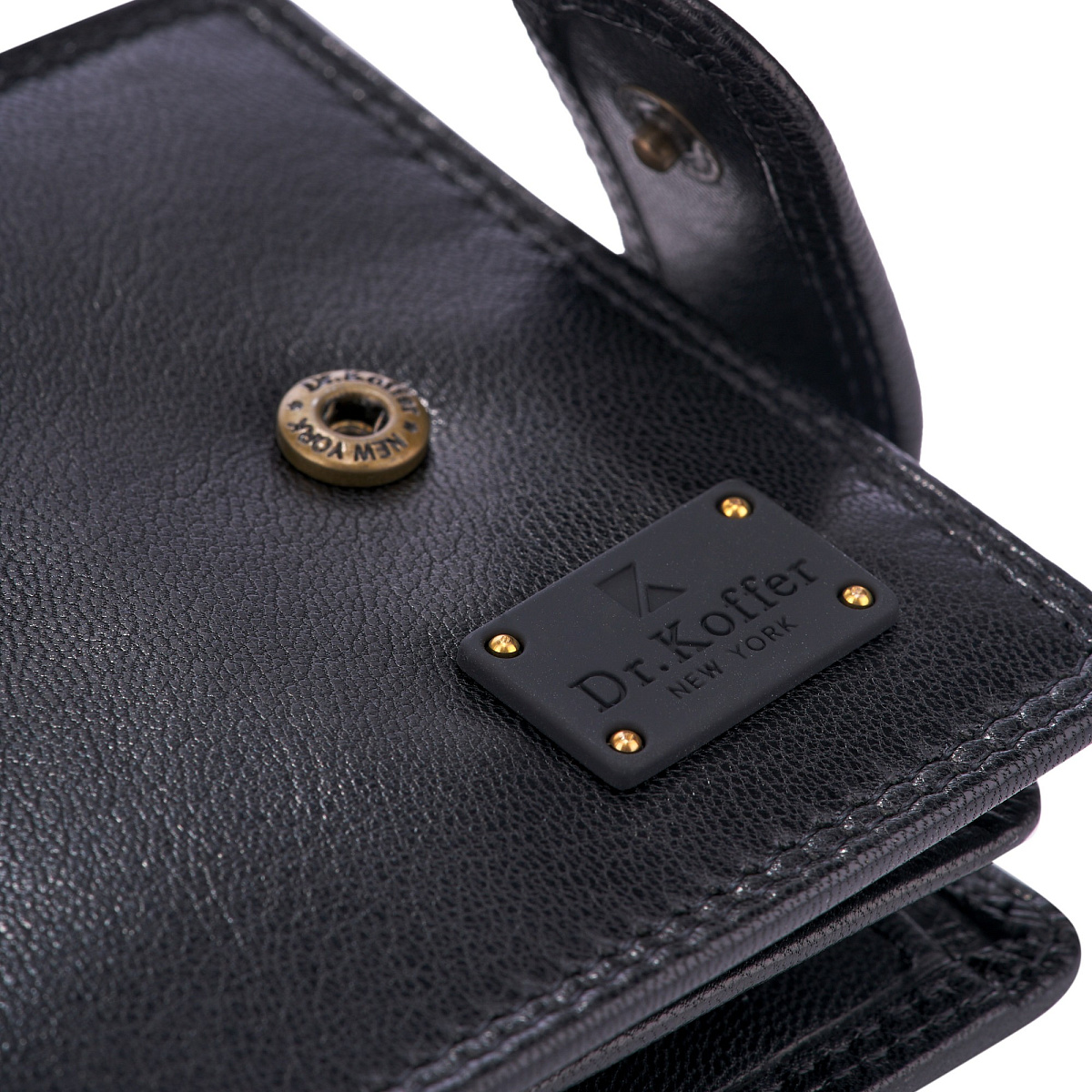 Портмоне Dr.Koffer из натуральной кожи черное