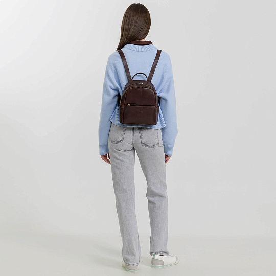 Рюкзак Dr.Koffer из натуральной кожи темно-коричневый