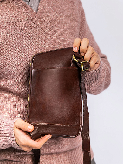 Рюкзак Dr. Koffer из натуральной кожи коричневый