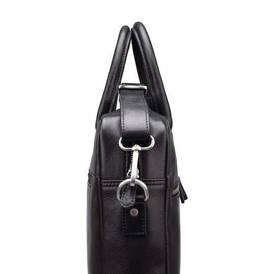 Деловая сумка Dr.Koffer из натуральной кожи черная