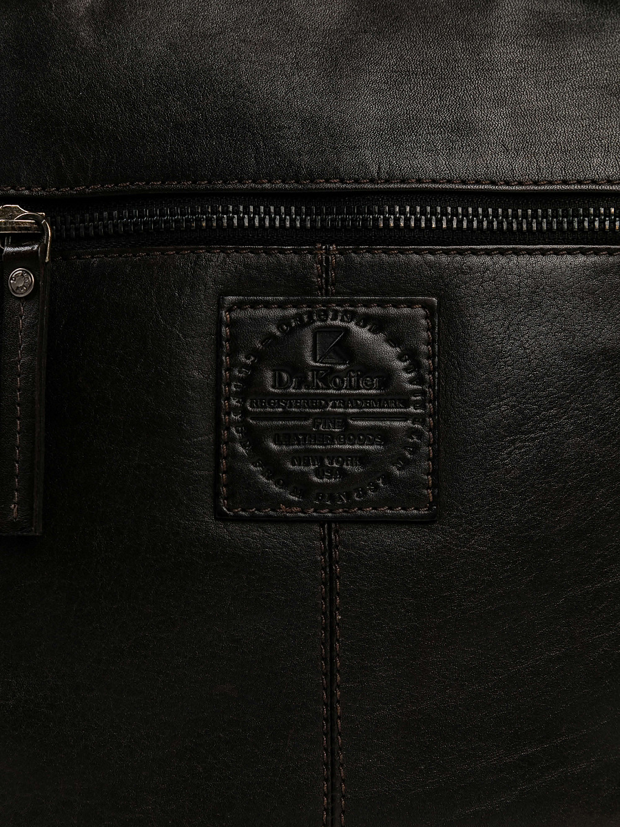 Сумка через плечо Dr.Koffer из натуральной кожи коричневая