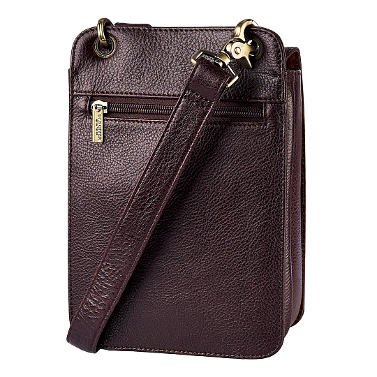 Сумка через плечо Dr.Koffer из натуральной кожи коричневая