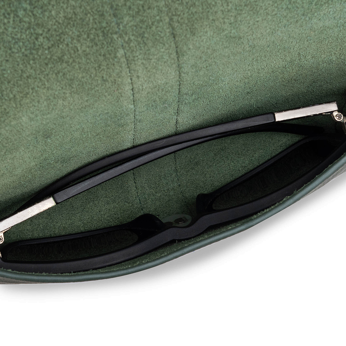 Очечник Dr.Koffer из натуральной кожи зеленый