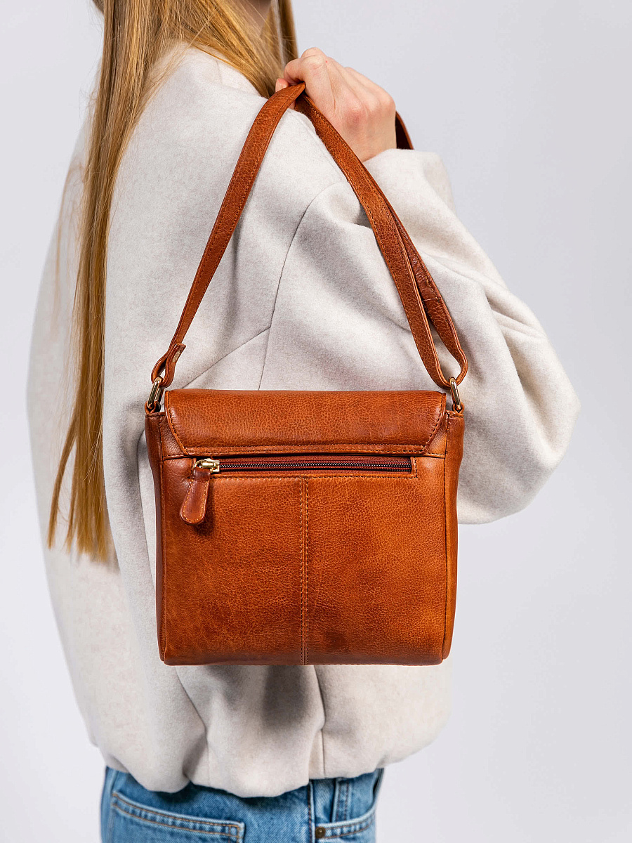 Женская сумка Dr. Koffer из натуральной кожи коричневая