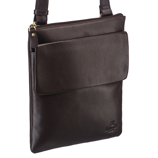 Сумка через плечо Dr.Koffer из натуральной кожи коричневая
