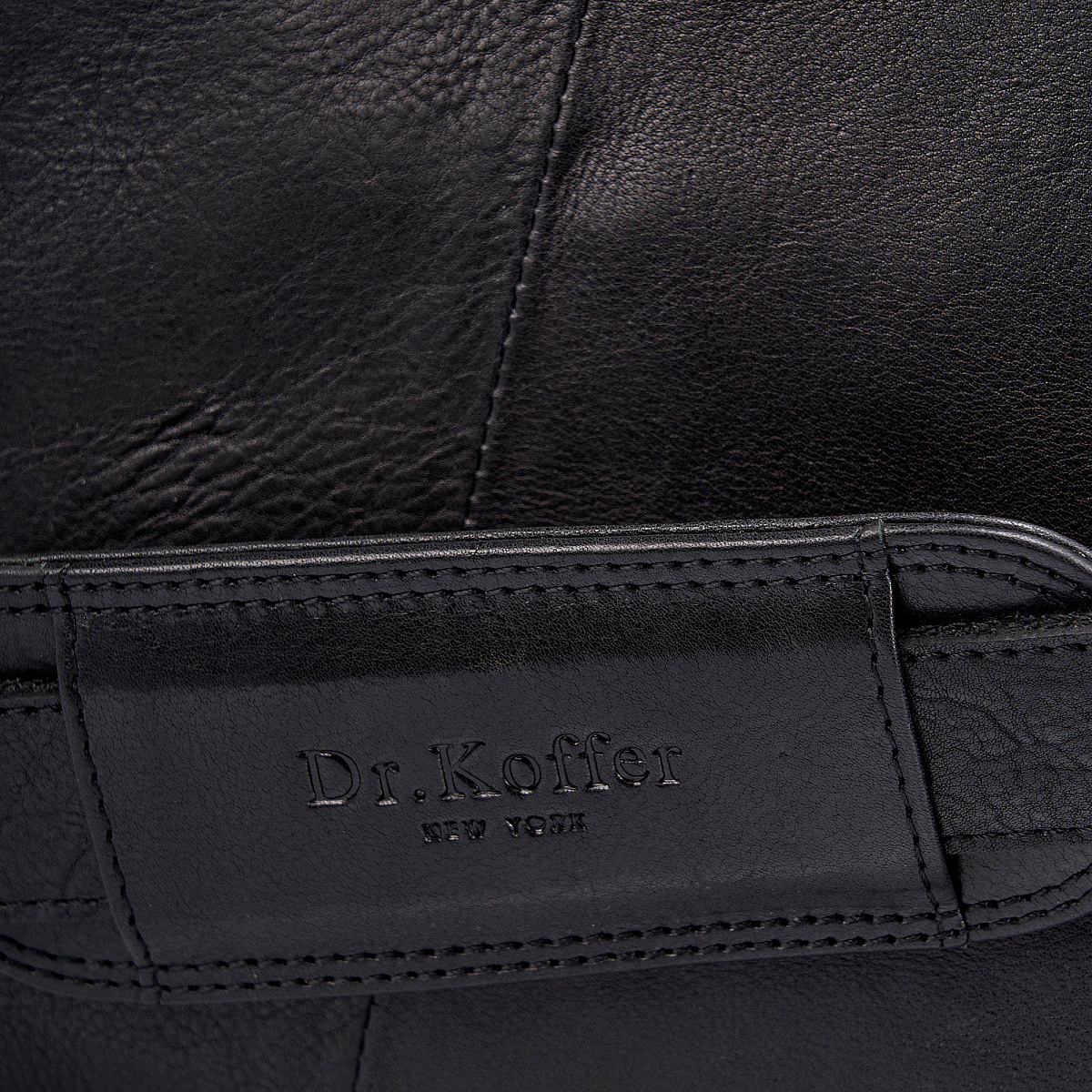 Деловая сумка Dr.Koffer из натуральной кожи черная