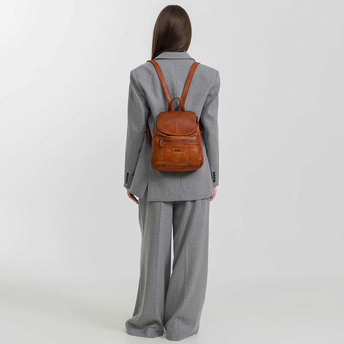 Рюкзак Dr.Koffer из натуральной кожи светло-коричневый