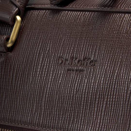 Деловая сумка Dr.Koffer из натуральной кожи темно-коричневая