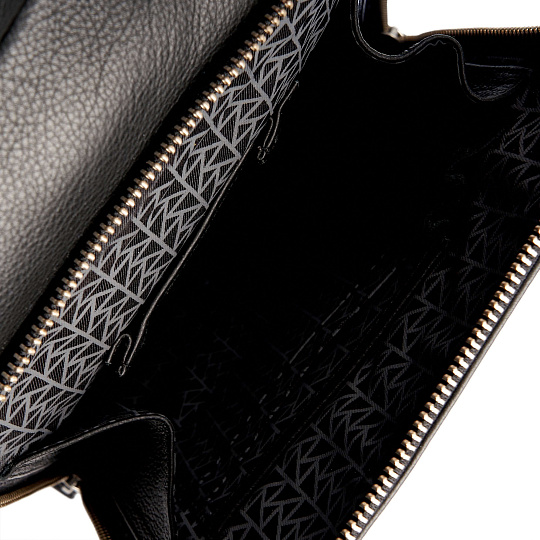 Сумка через плечо Dr.Koffer из натуральной кожи черная