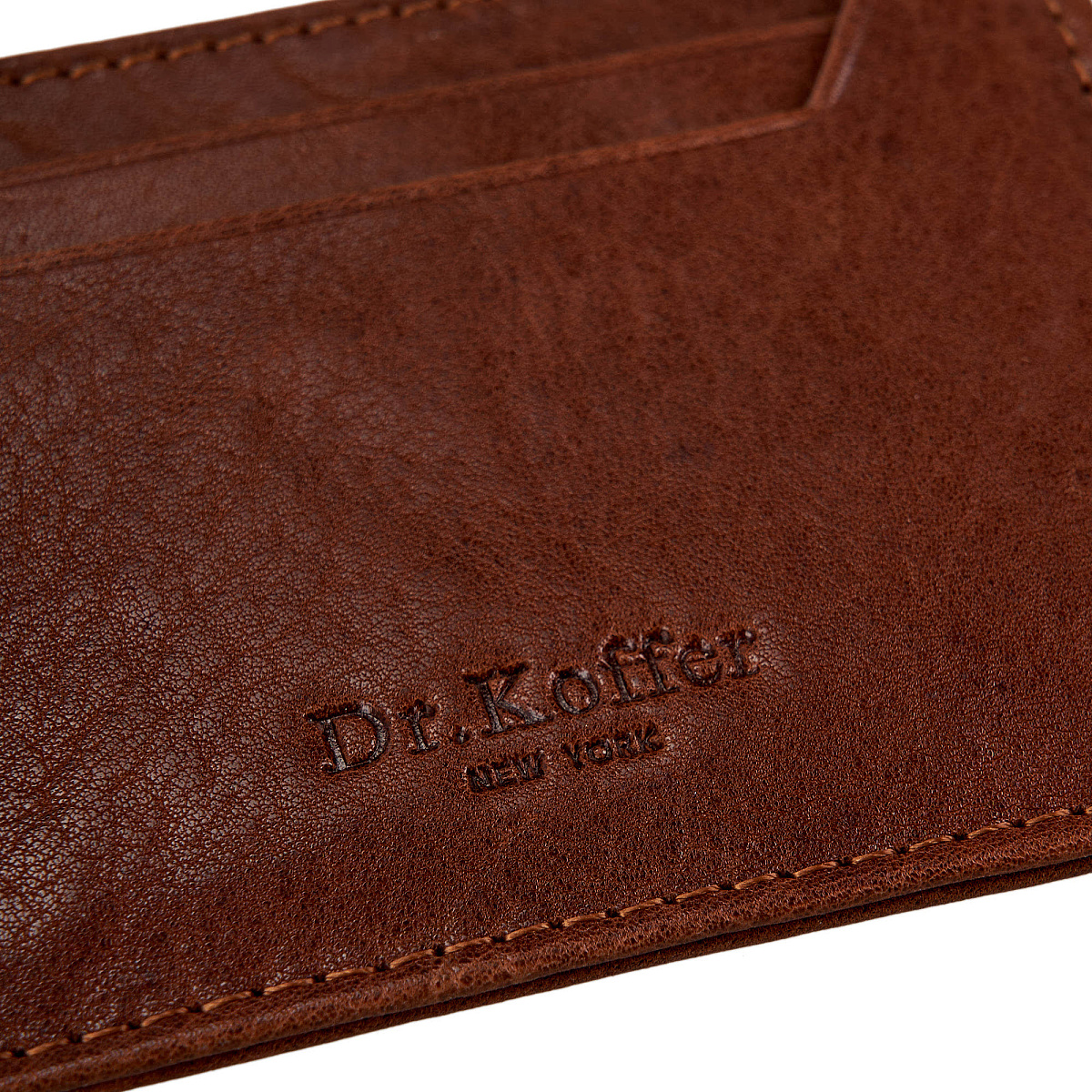 Кредитница Dr.Koffer из натуральной кожи коричневая