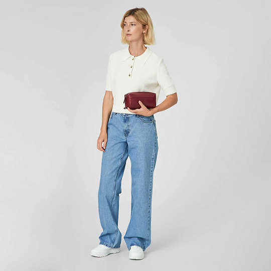 Несессер Dr.Koffer из натуральной кожи бордовый