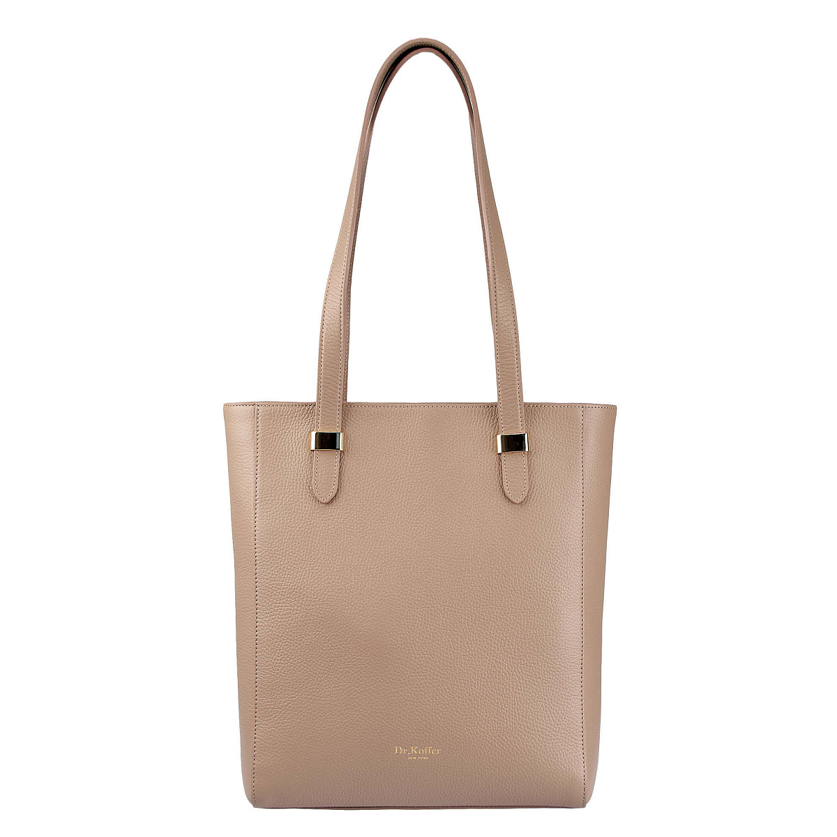Женская сумка  Dr. Koffer из натуральной кожи бежевая