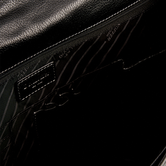 Деловая сумка Dr.Koffer из натуральной кожи черная