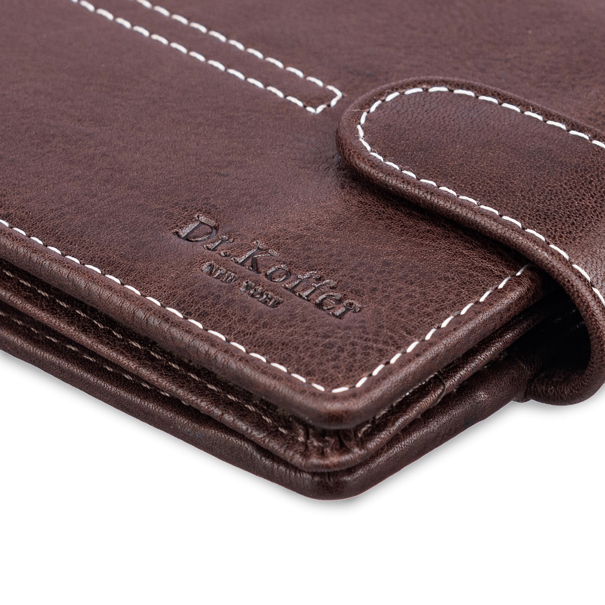 Портмоне Dr.Koffer из натуральной кожи коричневое